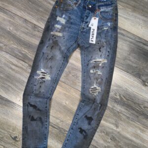 jean purple brand distressed & paint splatter